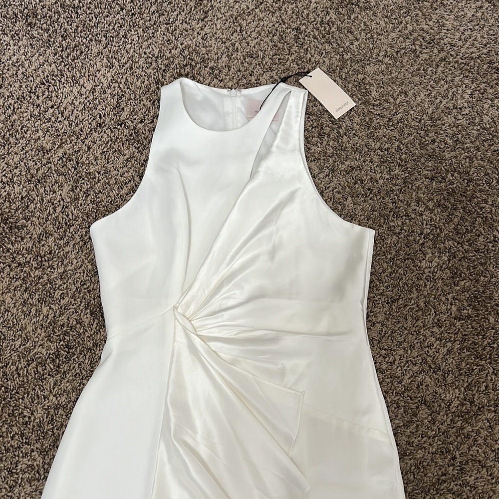 NWT 5a7 Clinq a Sept White Ruffle Dress - Picture 3 of 4